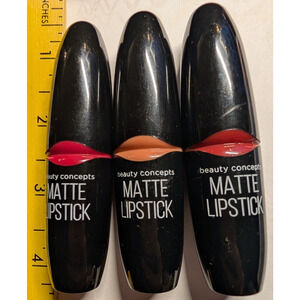 Beauty Concepts Matte Lipstick Lot of 3 Shades of Pink New Open Box!